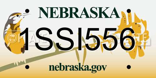 1SSI556 Nebraska License Plate