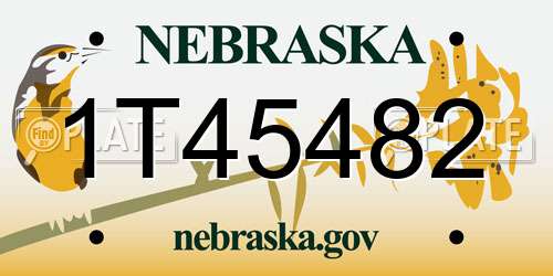 1T45482 Nebraska License Plate