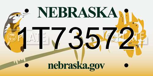 1T73572 Nebraska License Plate