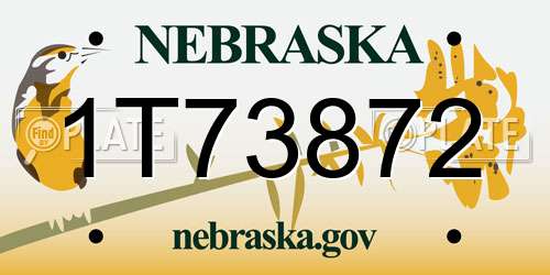 1T73872 Nebraska License Plate