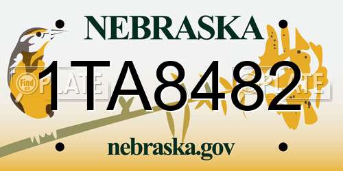 1TA8482 Nebraska License Plate