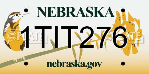 1TIT276 Nebraska License Plate