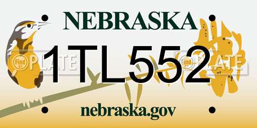 1TL552 Nebraska License Plate