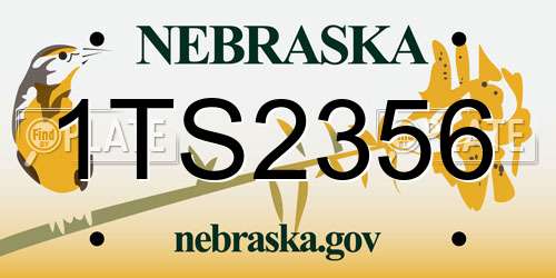 1TS2356 Nebraska License Plate