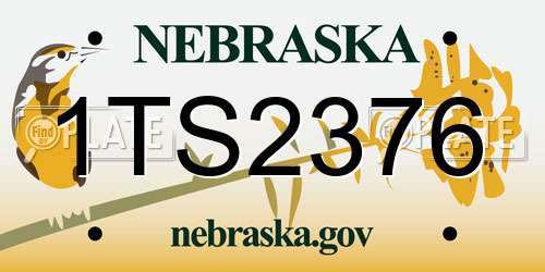 1TS2376 Nebraska License Plate