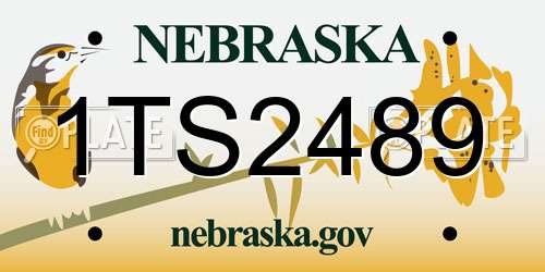 1TS2489 Nebraska License Plate