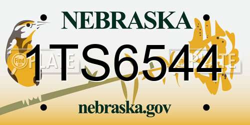 1TS6544 Nebraska License Plate