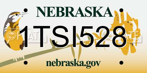 1TSI528 Nebraska License Plate