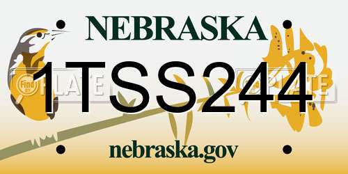 1TSS244 Nebraska License Plate