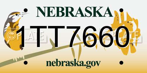1TT7660 Nebraska License Plate
