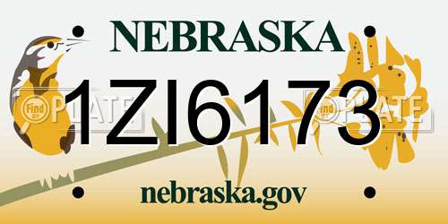 1ZI6173 Nebraska License Plate