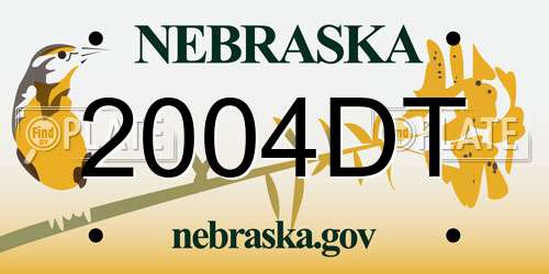 2004DT Nebraska License Plate