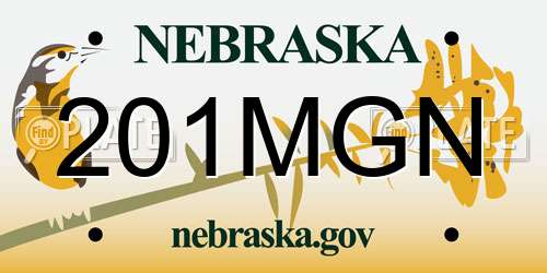 201MGN Nebraska License Plate
