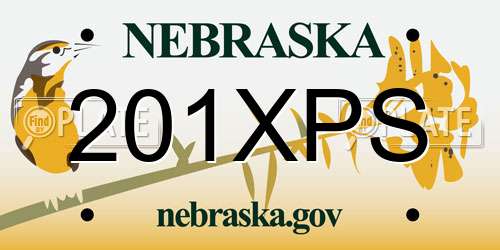 201XPS Nebraska License Plate