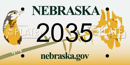 2035 Nebraska License Plate
