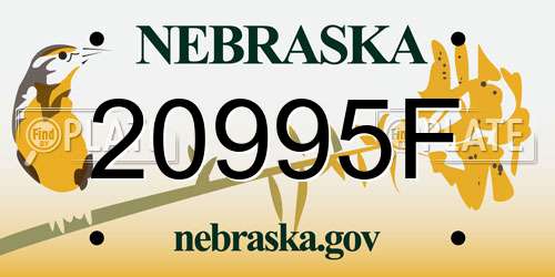 20995F Nebraska License Plate