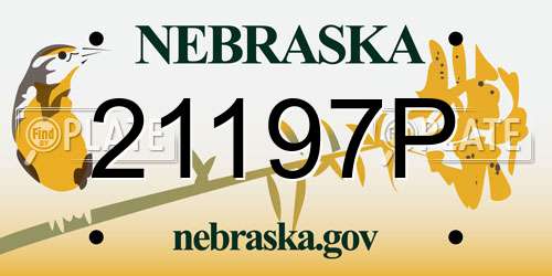 21197P Nebraska License Plate
