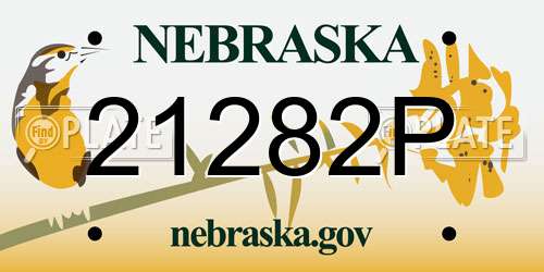 21282P Nebraska License Plate