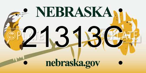 21313C Nebraska License Plate