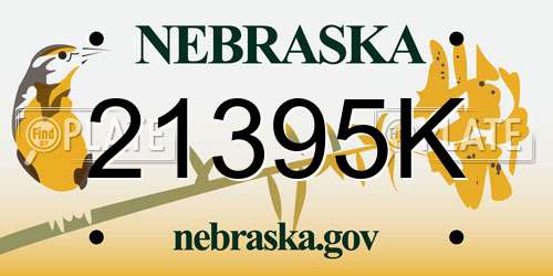 21395K Nebraska License Plate