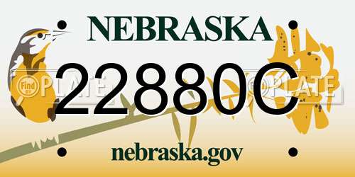 22880C Nebraska License Plate