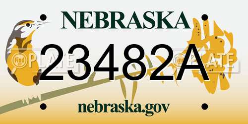 23482A Nebraska License Plate