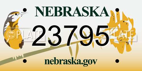 23795 Nebraska License Plate