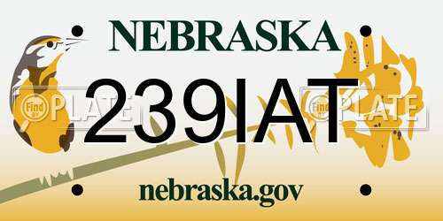 239IAT Nebraska License Plate
