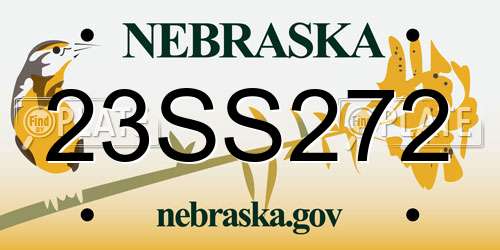 23SS272 Nebraska License Plate