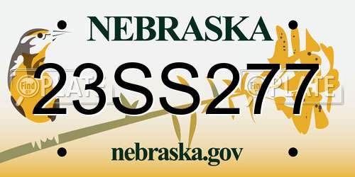 23SS277 Nebraska License Plate