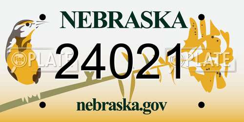 24021 Nebraska License Plate