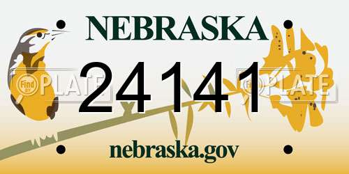 24141 Nebraska License Plate