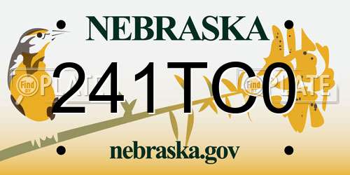 241TC0 Nebraska License Plate