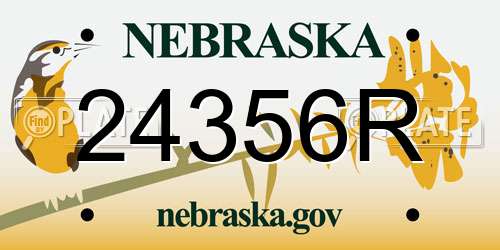 24356R Nebraska License Plate