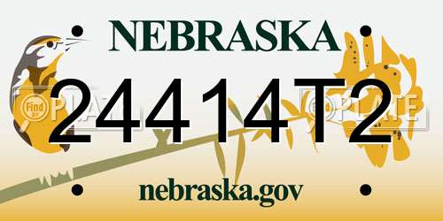 24414T2 Nebraska License Plate