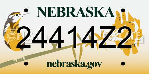24414Z2 Nebraska License Plate