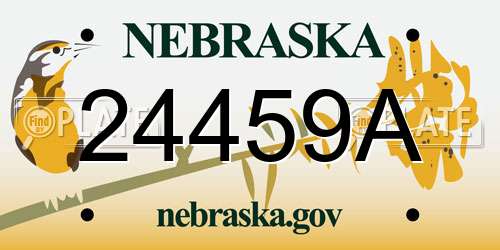 24459A Nebraska License Plate