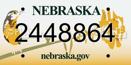 2448864 Nebraska License Plate