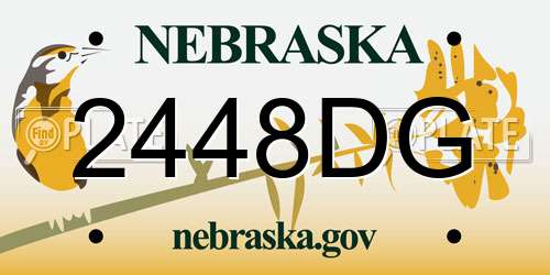2448DG Nebraska License Plate