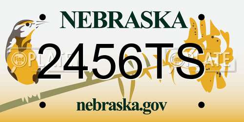 2456TS Nebraska License Plate