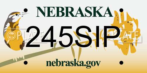245SIP Nebraska License Plate