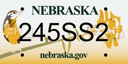 245SS2 Nebraska License Plate