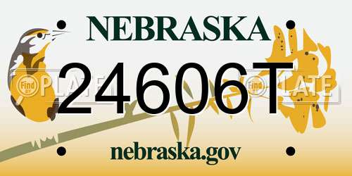 24606T Nebraska License Plate