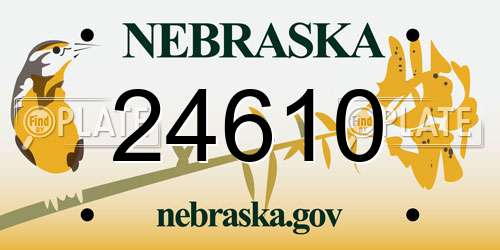 24610 Nebraska License Plate