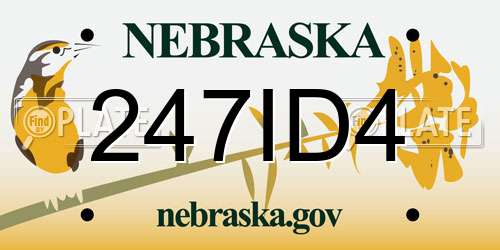 247ID4 Nebraska License Plate