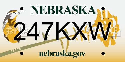 247KXW Nebraska License Plate