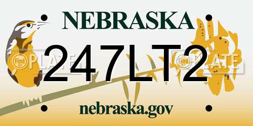 247LT2 Nebraska License Plate