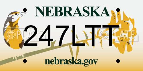 247LTT Nebraska License Plate