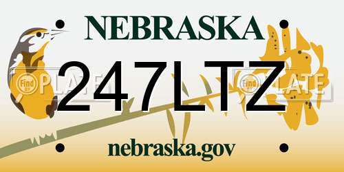 247LTZ Nebraska License Plate