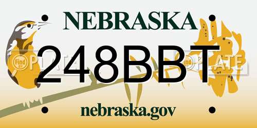 248BBT Nebraska License Plate